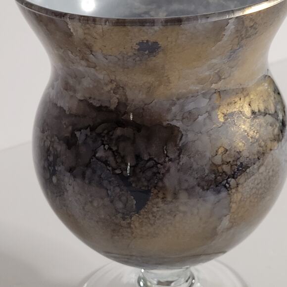 Elegant Blue and Gold Candle Holder - 6x4 Inches - Picture 8 of 9